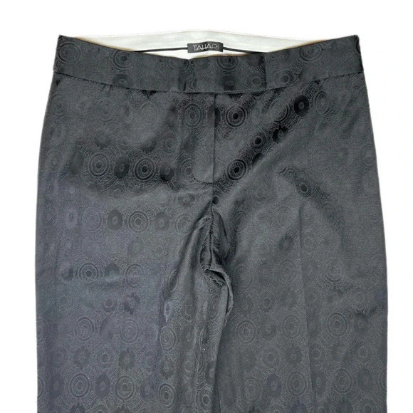 {Tahari} Slim Bootcut Flare Retro Pattern Dress Work Office Pants - Picture 3 of 4